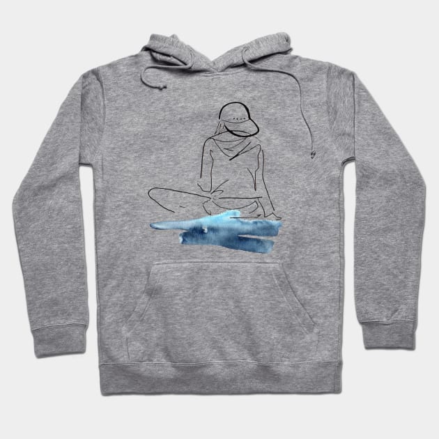 Sea lover Hoodie by Maria Mi Art